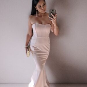 Windsor Strapless Blush Dress